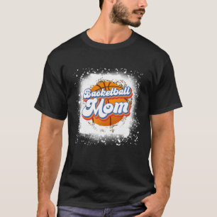 T-shirt Leopard Bleached Basketball Maman Jeu Jour Cadeau