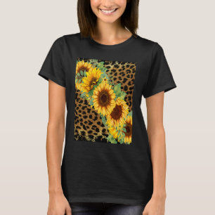 T-shirt Léopard bleu et blanc Motif Fleur blanche