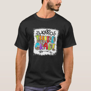 T-shirt Leopard Bonjour Troisième Enseignant 3E Année Prem