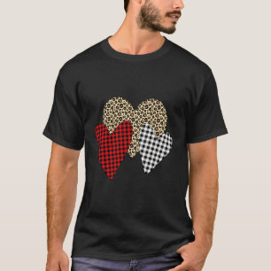 T-shirt Léopard Buffalo Débordé Plaid Épissé Coeur Valen