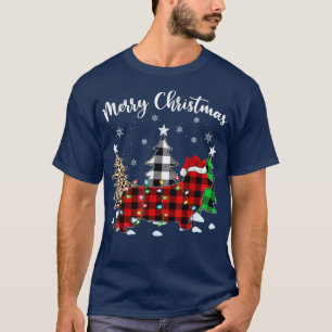 T-shirt Leopard Buffalo Plaid Cardigan Welsh Corgi Christm