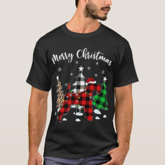 T-shirt Leopard Buffalo Plaid Wire Fox Terrier Chien Chris
