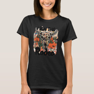 T-shirt Leopard Bull Crâne Je Cours Ce Rodéo Desert Cactus