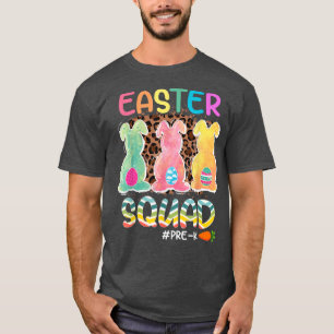 T-shirt Leopard Bunnies PréK Teacher Squad OEufs de la fêt