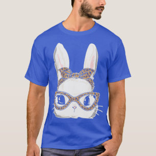 T-shirt Leopard Bunny Face Pâques Jour 2