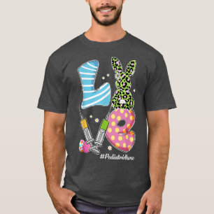 T-shirt Leopard Bunny LOVE Infirmière pédiatrique Funny Pâ