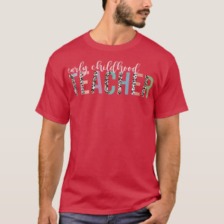 T-shirt Leopard Cadeaux d'enseignant de la petite enfance 