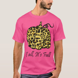 T-shirt Leopard Cheetah Citrouille Animal Automne Automne