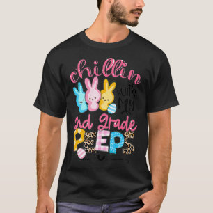 T-shirt Leopard Chillin Avec Mon Enseignant Bunnies 2e Cla