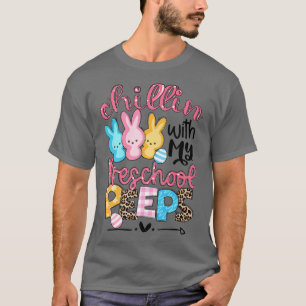 T-shirt Leopard Chillin Avec Mon Enseignant Bunnies De La 