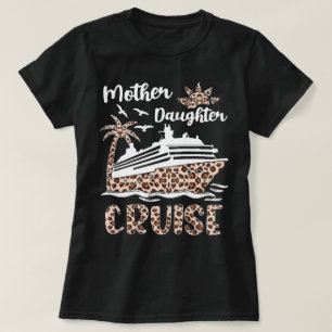 T-shirt Leopard Cruise Navire Mère Fille Voyage