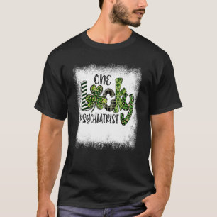 T-shirt Leopard de Jour de la Saint Patrick blanchi une ps