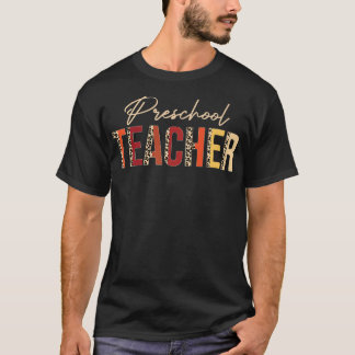 T-shirt Leopard de l'enseignant de maternelle automne Amat