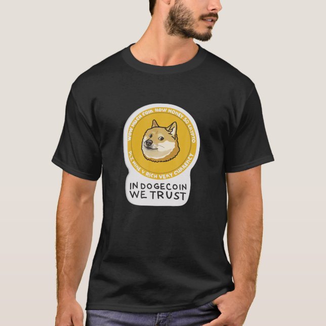 T-shirt Leopard Doge Musculaire Dogecoin Mème Cryptomonnai (Devant)