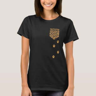 T-shirt Leopard Empreinte de patte Cool de poche Animal Ch