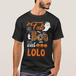 T-shirt Leopard Fab Boo Lous Lolo Costume Éffrayant Hallow