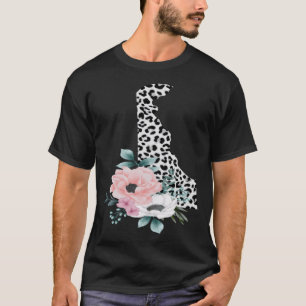 T-shirt Léopard Floral Delaware Patriotique Femme