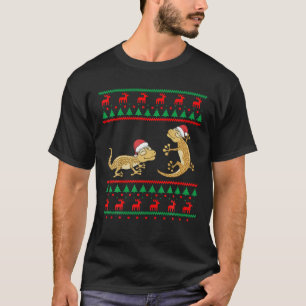 T-shirt Léopard Gecko Douille de Noël moche Lézard Drô