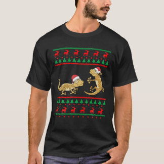 T-shirt Léopard Gecko Douille de Noël moche Lézard Drôle