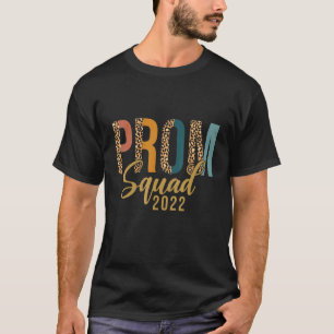 T-shirt Leopard Graphic Prom Squad 2022 Grad Grad Gradua