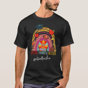 T-shirt Leopard Grateful Merci Professeur retraité Rainbow