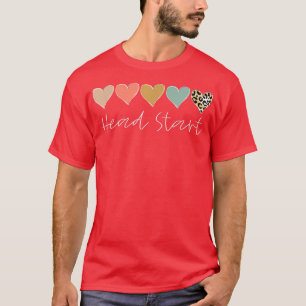 T-shirt Leopard Heart Étudiant, Head Start Back To