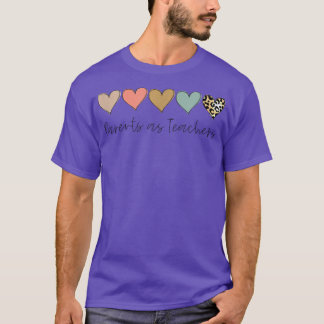 T-shirt Leopard Heart Étudiant, Parents Comme Enseignant