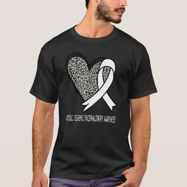 T-shirt Leopard Heart Hypoxic Ischemic Encephalopathy Awar (Devant)
