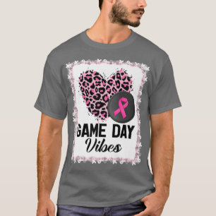 T-shirt Leopard Hockey Puck Jeu Vibes Cancer du sein Un
