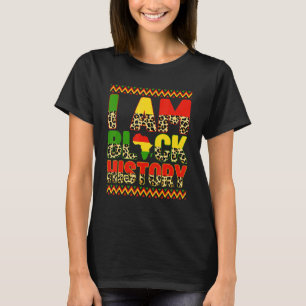 T-shirt Leopard I Am Black History Mois African American