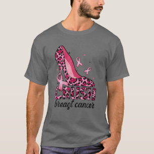 T-shirt Leopard imprimé High Heel Crush Cancer du sein Aw