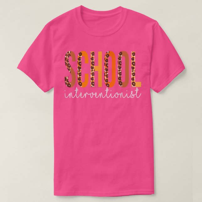 T-shirt Leopard interventionniste de l'école automne Thank (Design devant)