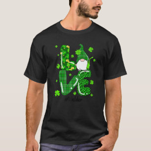 T-shirt Leopard Irlandais Green Plaid Welder Gnome St Patr