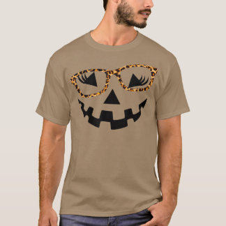 T-shirt Léopard JackOLantern Visage lunette Citrouille Eye