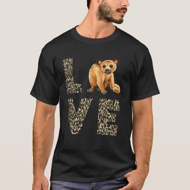 T-shirt Leopard Kinkajou Love Honey Bear Night Walker Kink (Devant)