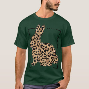 T-shirt Leopard Lapin Lapin Fête de Pâques Femmes Fille En