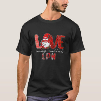 T-shirt Leopard Love Être Appelé LPN Nurse Gnome Valentin