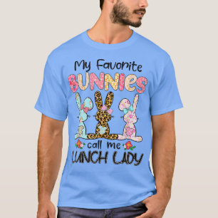 T-shirt Leopard Mes lapins Favoris Appelez-Moi Déjeuner La