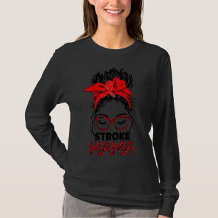 T-shirt Leopard Messy Cheveux Bun Stroke Sensibilisation S