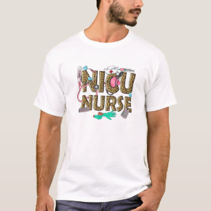 T-shirt Leopard NICU Infirmière Apprécier Cadeau Médicale