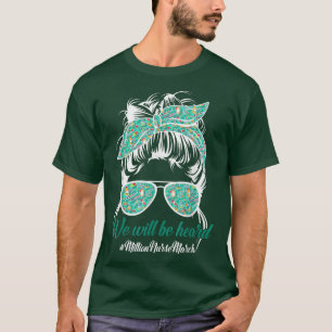 T-shirt Léopard Nous Serons Entendus Chignon Sale Infirmiè