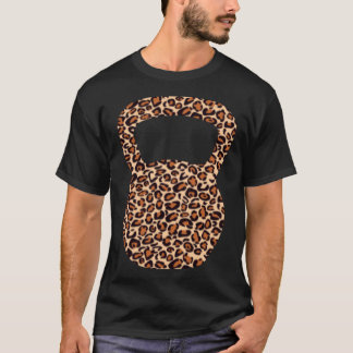 T-shirt Leopard Print Kettle Bell Gym Weights Swinger Card