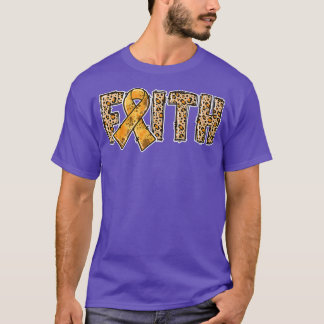 T-shirt Leopard Print Orange Ribbon FAITH ADHD Awareness P
