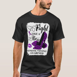 T-shirt Leopard Purple Combattre Comme Un Patron De Violen
