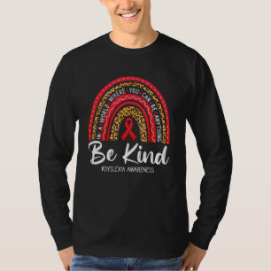 T-shirt Leopard Rainbow Be Genre Red Ribbon Dyslexia Award