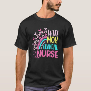 T-shirt Leopard Rainbow épouse maman grand-mère infirmière
