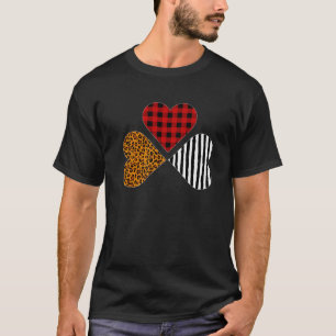 T-shirt Léopard rayé imprimé Splicateur Valen Coeur