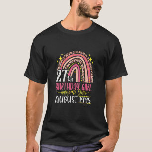 T-shirt Leopard rose Meilleur 27e anniversaire jamais Rain