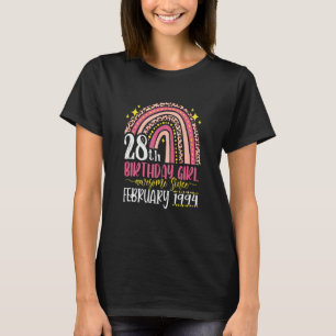 T-shirt Leopard rose Meilleur 28e anniversaire jamais Rain