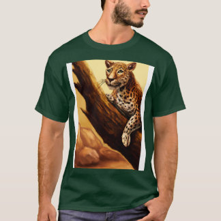 T-shirt Leopard se trouve sur l'arbre 2